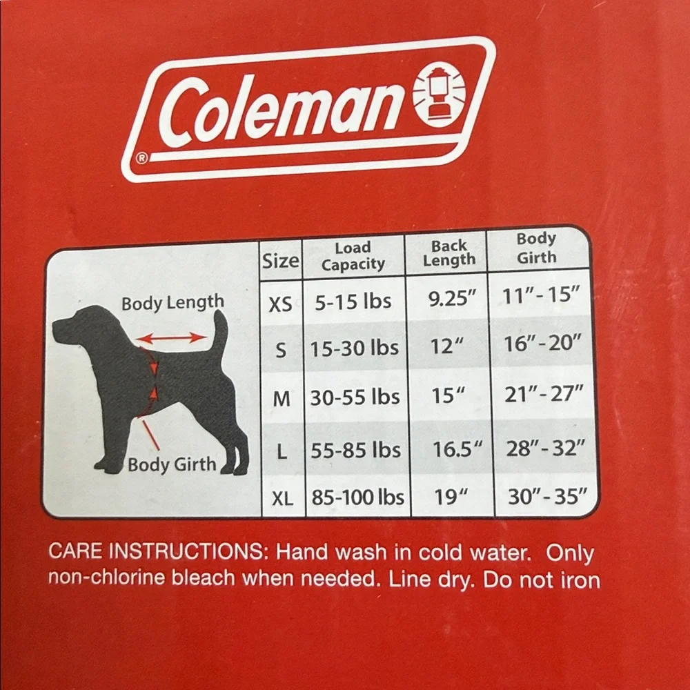 Coleman Pet Flotation Vest in Tropical Green. Size Small.